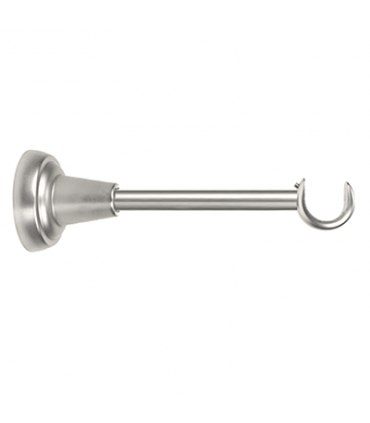 Support Simple pour Tringle à Rideau Chromé Mat