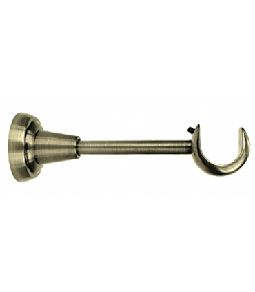 Support Simple pour Tringle à Rideaux Couleur Laiton Antique Collection Rome