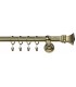 Single Curtain Rod Color Antique Brass Collection Rome