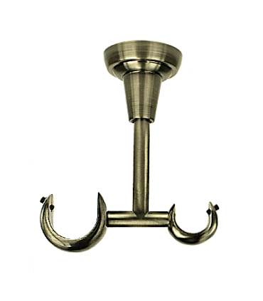Support au Plafond pour  Tringle à Rideaux Double