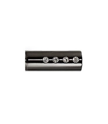 Embout avec Cristaux pour Tringle à Rideau Collection Portofino Couleur Noir