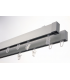 Modern Double Rail à Rideau  Aluminium Chromé Mat