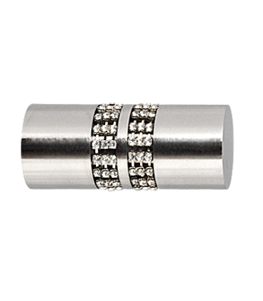 Embout Pour Tringle à Rideaux avec Cristaux Inox