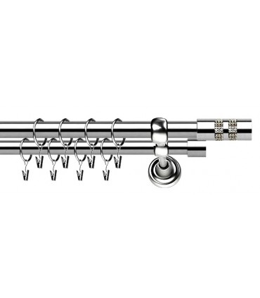 Tringle à Rideaux Double Inox