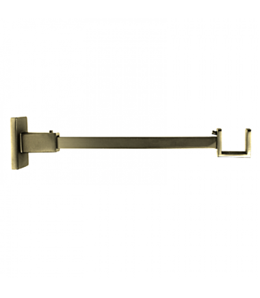 Support pour Tringle à Rideau Simple Moderne Blanc Carré