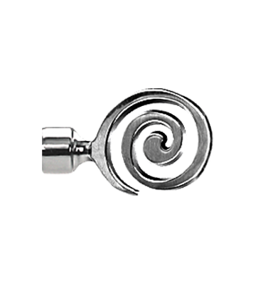 Embout pour Tringle à Rideau Couleur Inox