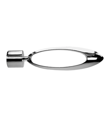 Embout pour Tringle à Rideau Couleur Inox