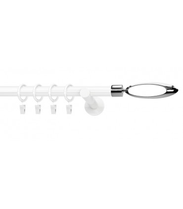 Tringle à Rideaux Blanc Simple Moderne