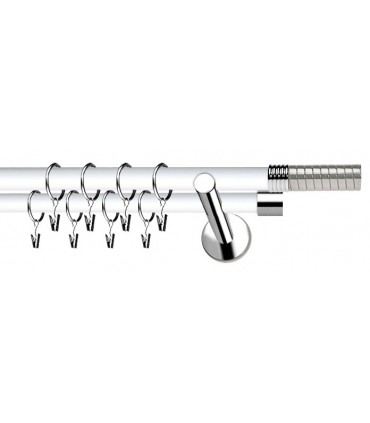 Tringle à Rideaux Double Moderne Couleur Blanche