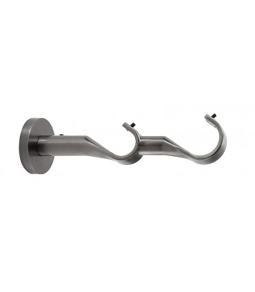 Support Double Pour Tringle à Rideaux Acier Antique