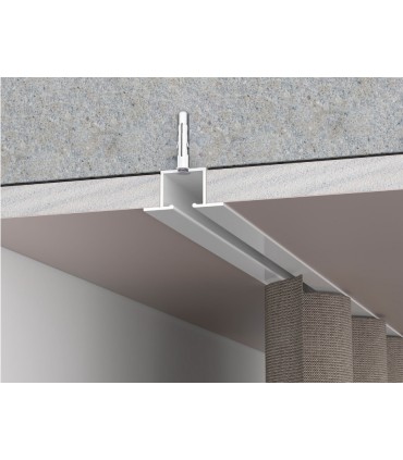 Rail à Rideaux caché dans le plafond Bari - Longueur 200 cm