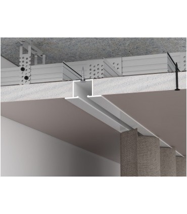 Rail à Rideaux caché dans le plafond Bari - Longueur 400 cm